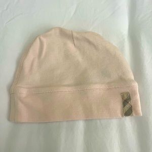 100% Auth Burberry baby pink hat / benne